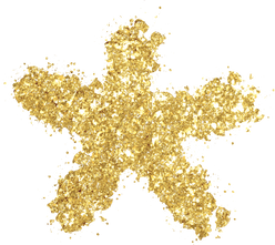 gold glitter * star