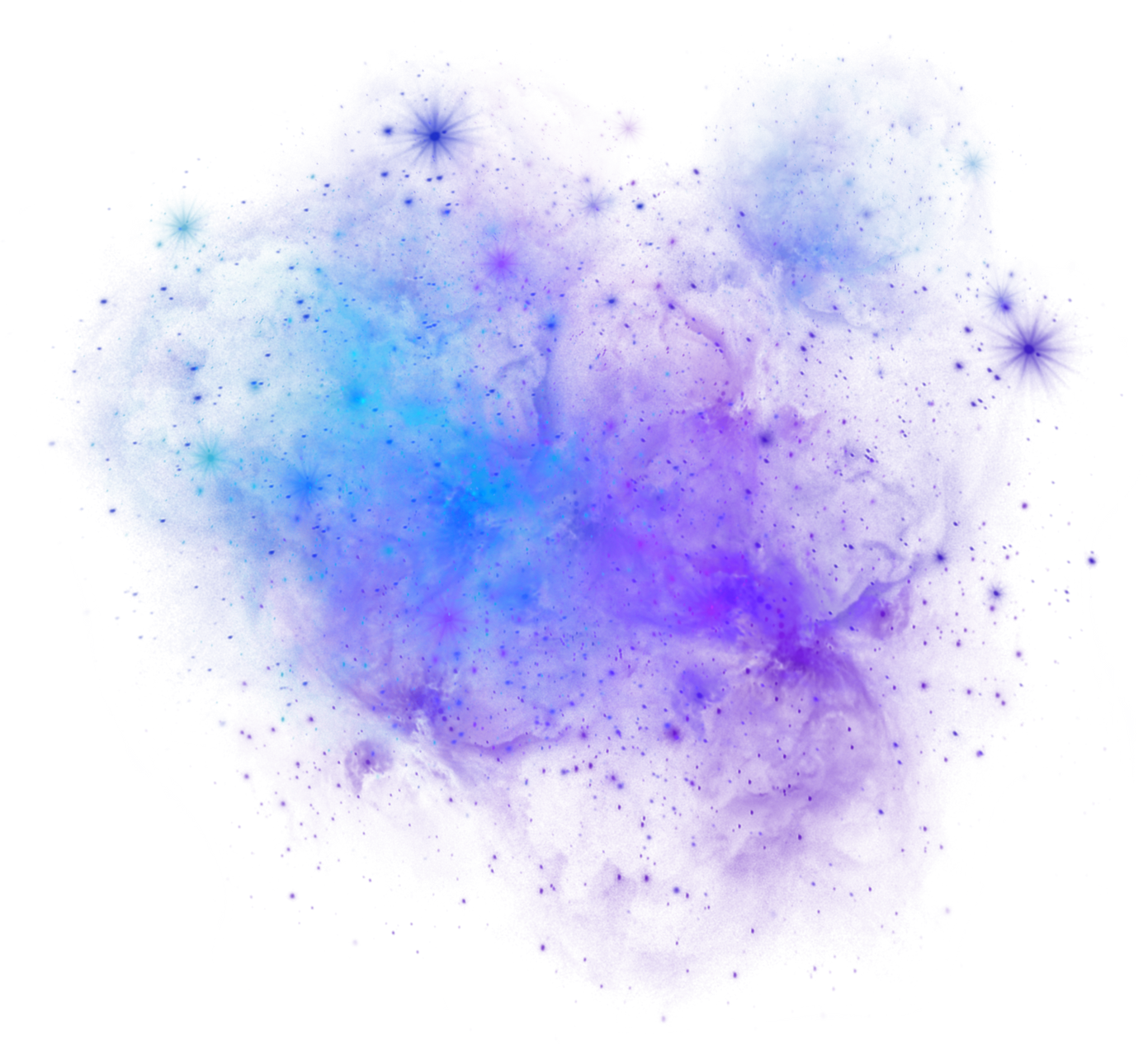 Blue Violet & Green Space Galaxy Overlay Background