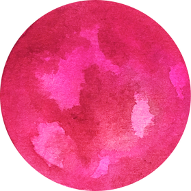 Hand-Painted Watercolor Space Galaxy Pink Planet